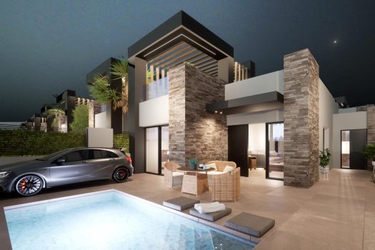 Ruime vrijstaande villa’s met 3 slaapkamers in San Fulgencio