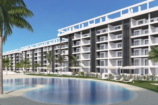 Appartementen met zeezicht op loopafstand van het strand in La Mata