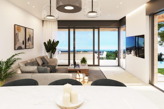 Prachtige villa’s tussen de zee en de bergen in Polop