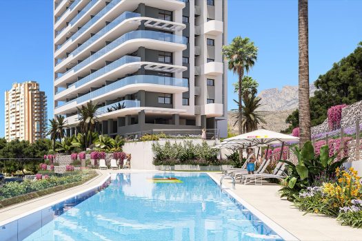 Moderne appartementen met grote terrassen in Playa de Poniente, Benidorm