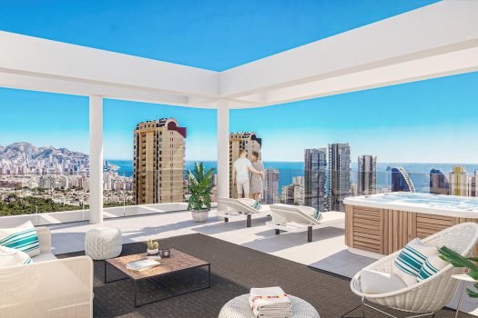 Moderne appartementen met grote terrassen in Playa de Poniente, Benidorm