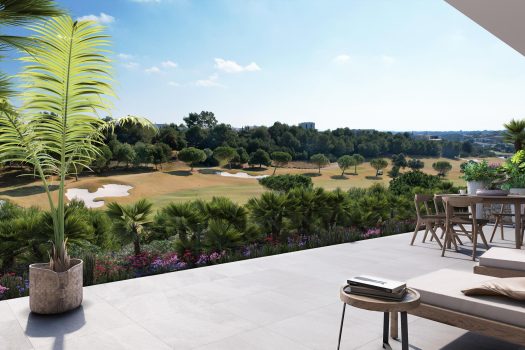 Luxe appartementen op de eerste lijn aan de golfbaan in Orihuela