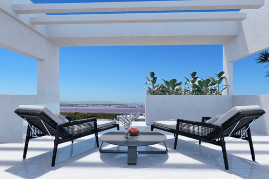 Moderne appartementen naast de “Pink Lagoon” van Torrevieja