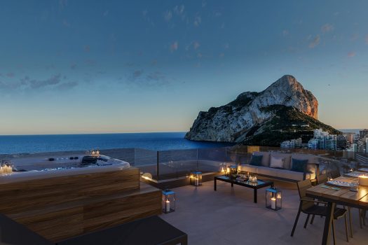 Appartementen met zeezicht in Calpe.