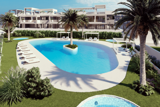 Moderne appartementen naast de “Pink Lagoon” van Torrevieja