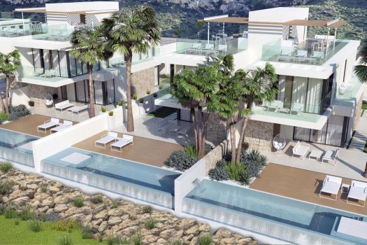 Half vrijstaande villa’s met uitzicht op de golfbaan in Monforte del Cid